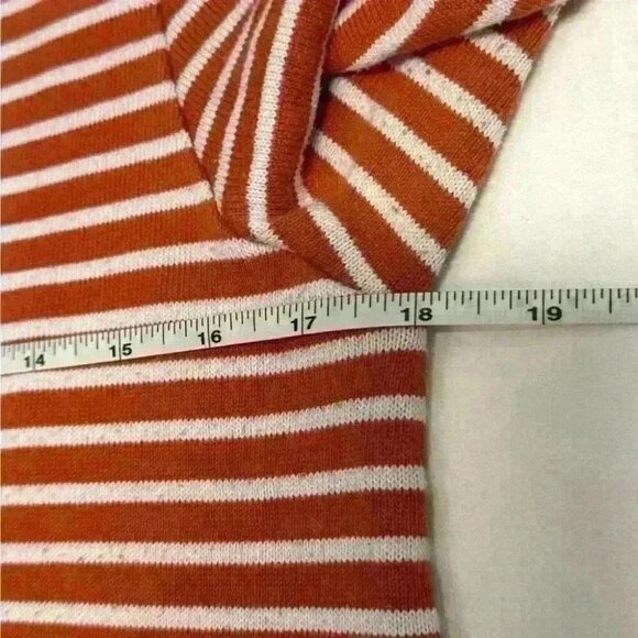 Fossil Womens Sz Medium Addison Burnt Orange Stripe Knit Dress Cosplay Y2K Flaw - Picture 8 of 12